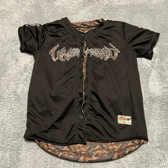 Kayzo Unleashed Jersey Mens Medium 00 Camo Reversible Button Shirt Y2K - Picture 5 of 8